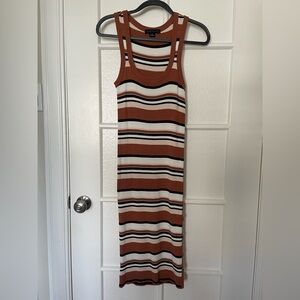 Sanctuary - Midi Striped Ribbed Dress - Size M
